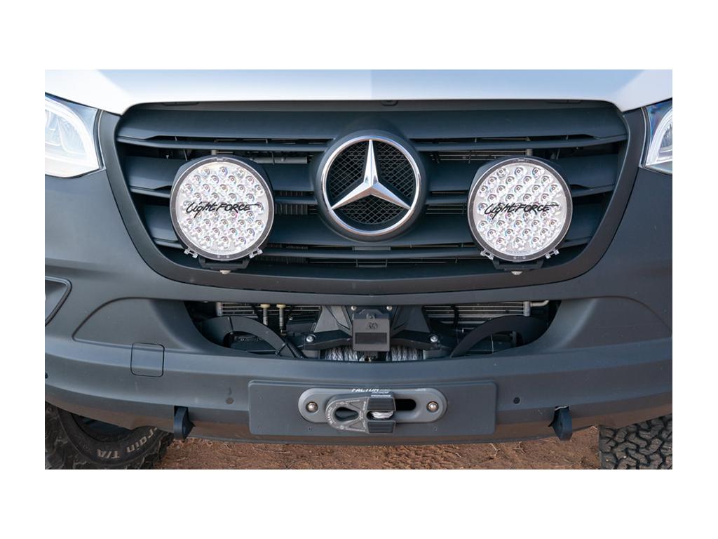 Closeup of Lightforce lights on Revel