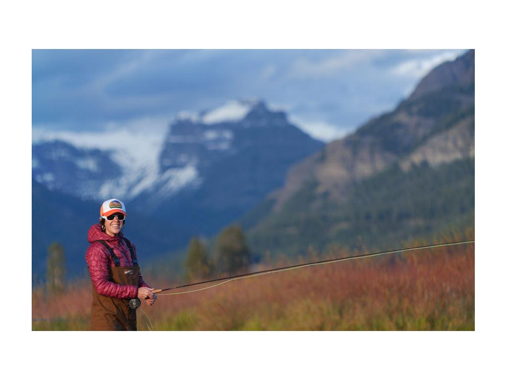 Kelly fishing with fly rod