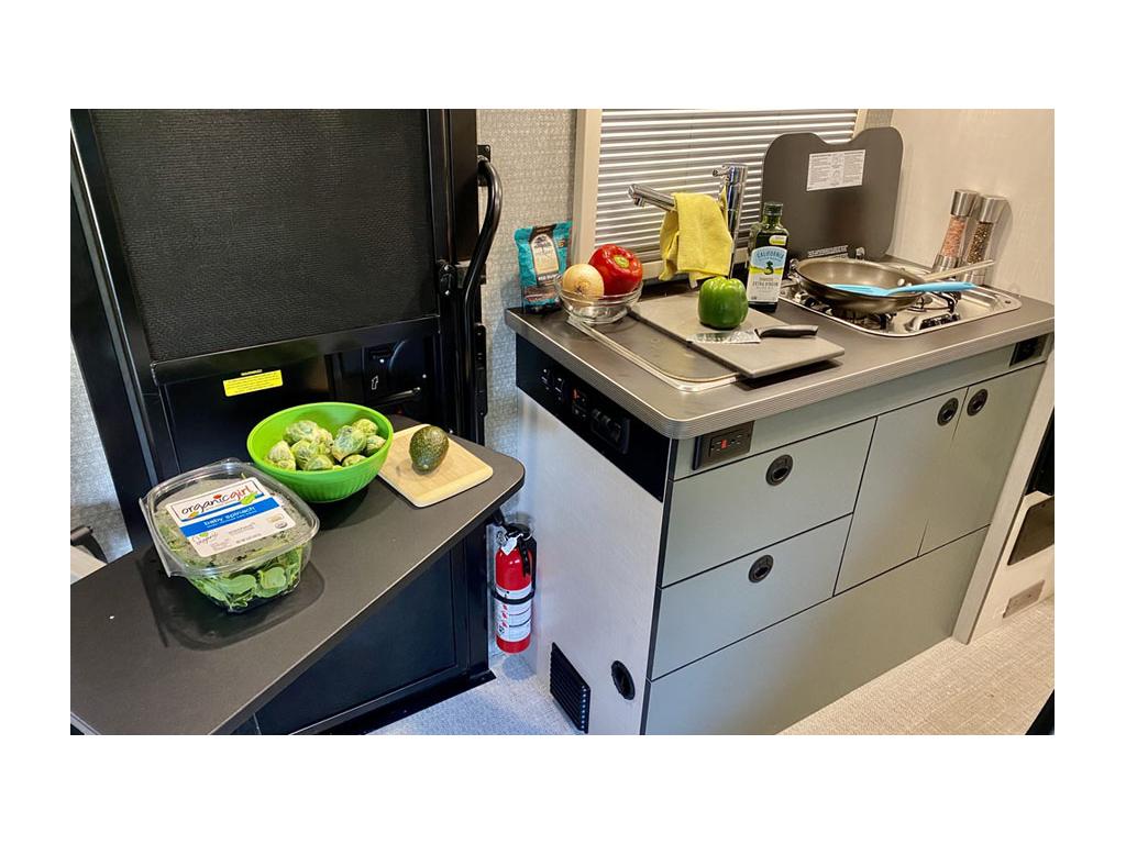 Meal prep in EKKO kitchen and galley