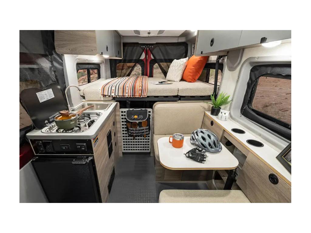 Interior shot of Solis Pocket from front to back