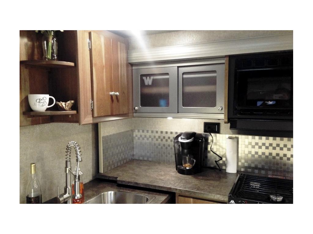 Kitchen of Winnebago Brave.