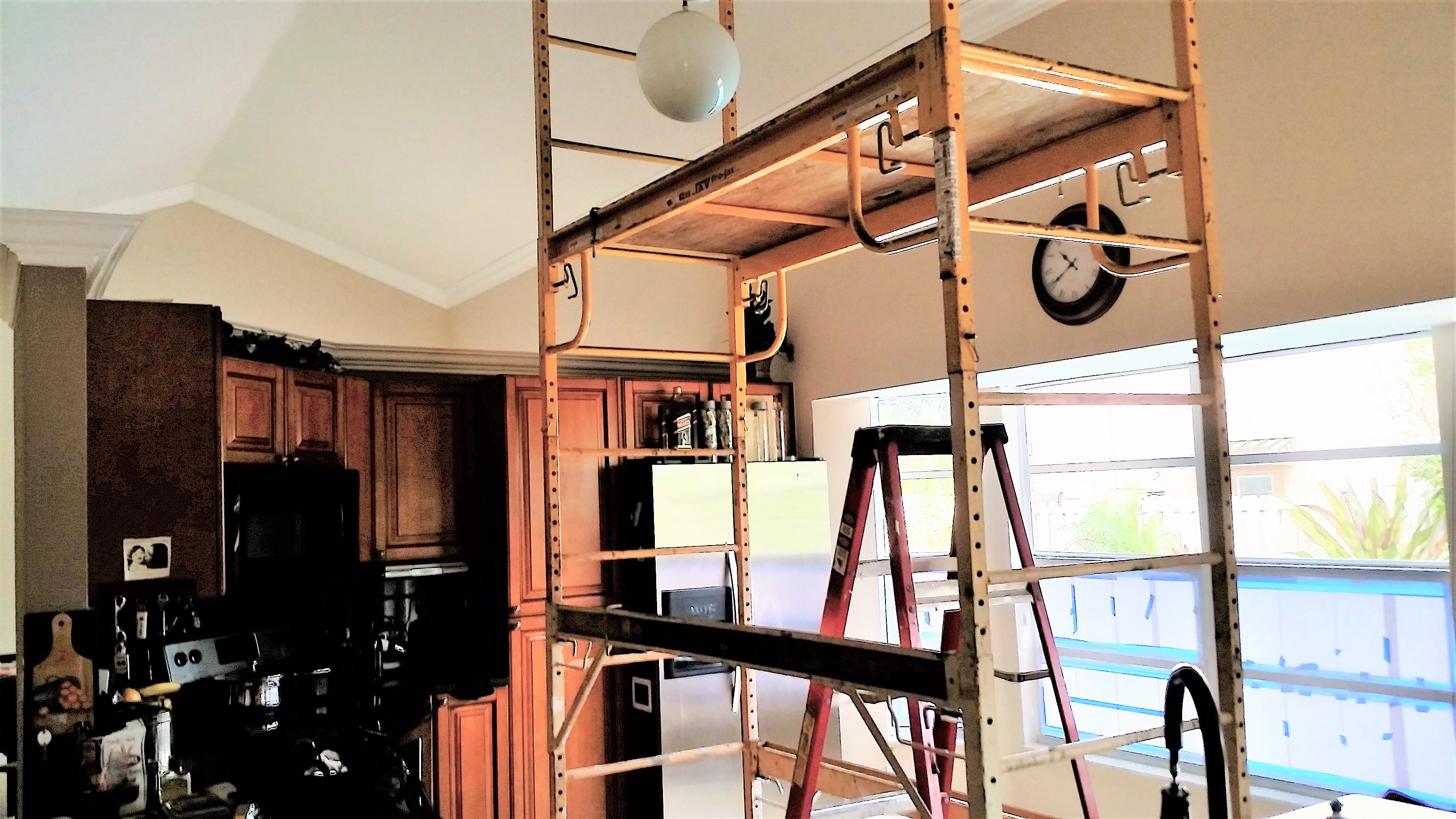 Construction going on inside a home.