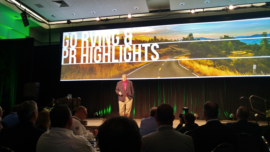 RVIA industry breakfast and presentation at RVIA trade show in Louisville, Kentucky