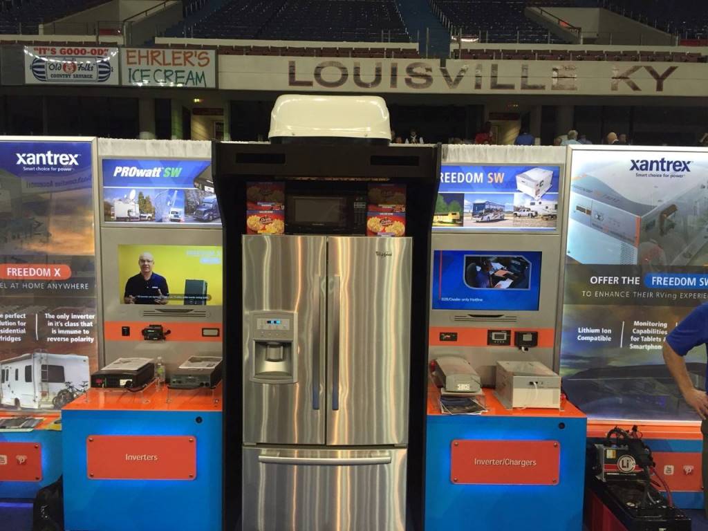 Display booth at RVIA trade show in Louisville, Kentucky