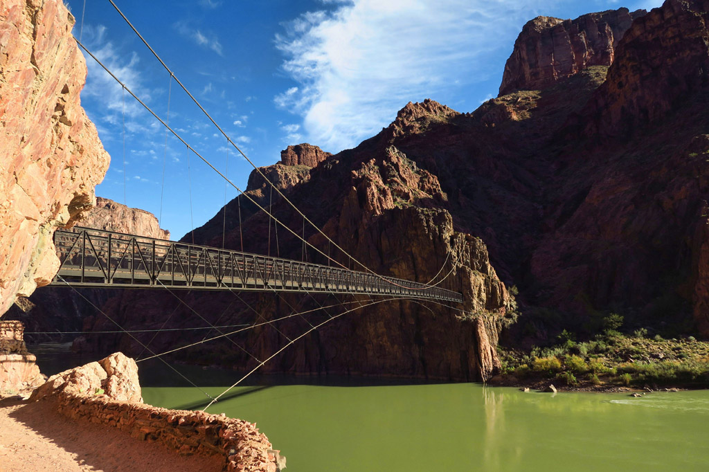 Black Bridge leading across the Colorado River.