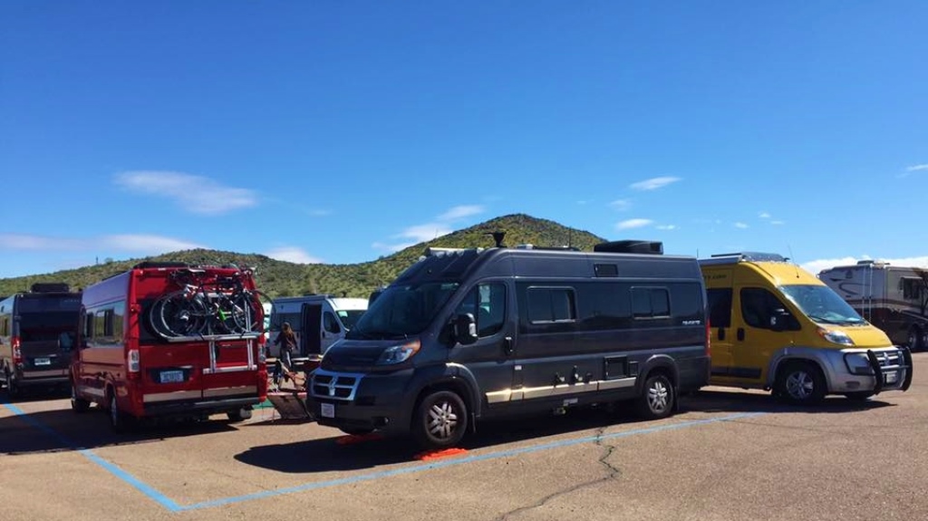Winnebago Travatos parked together.