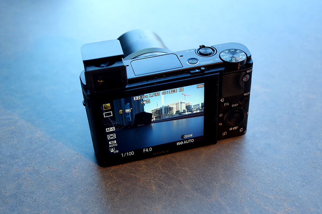 Detail view of Sony camera