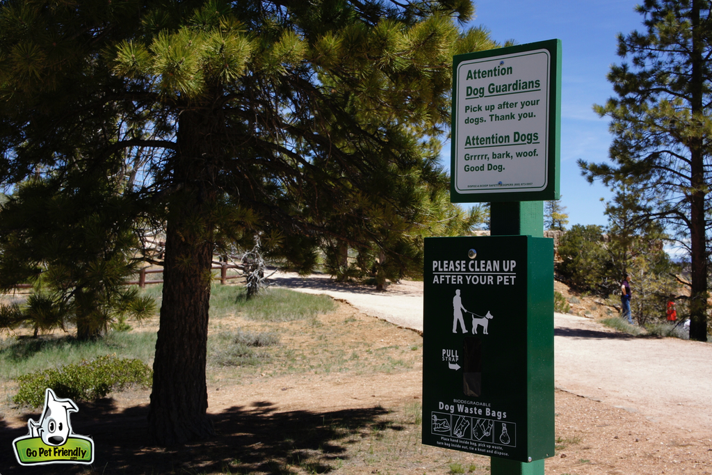 Waste bag station at a park.