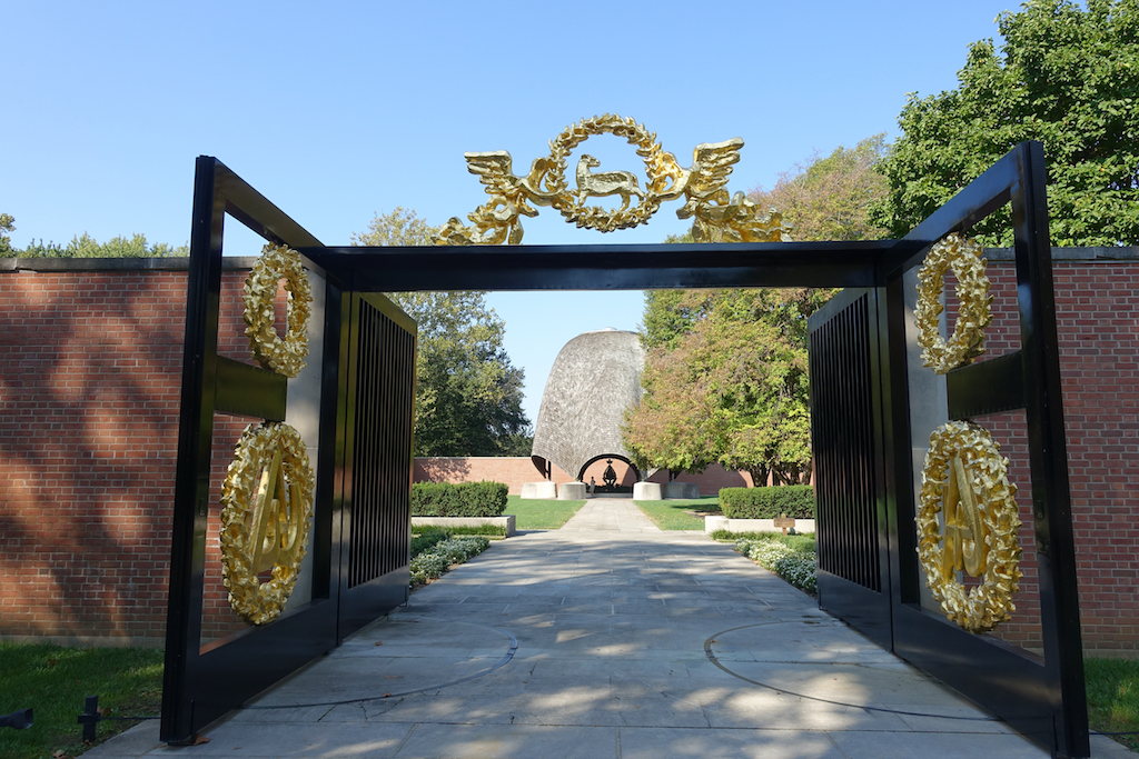 Entrance to a church without a roof