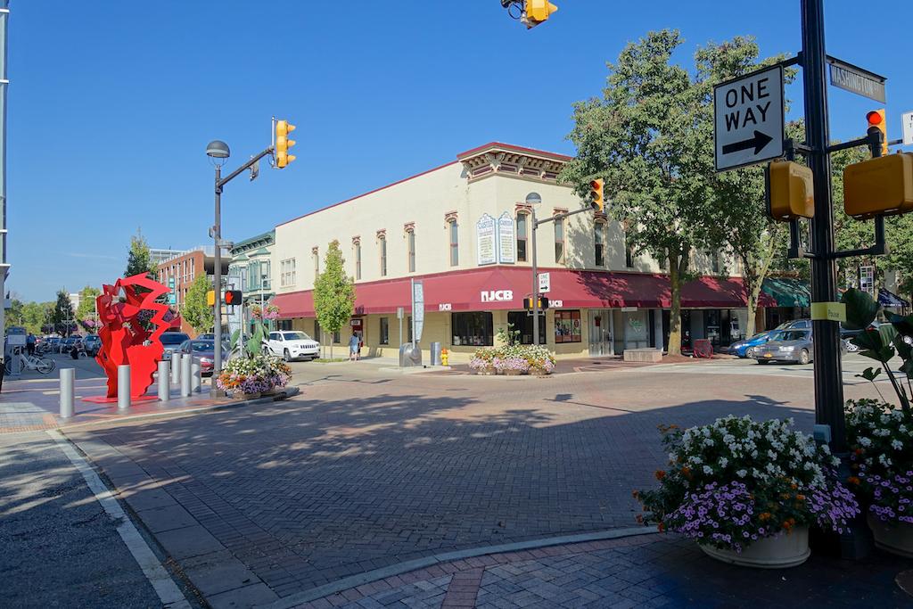 Downtown area of Columbus, Indiana