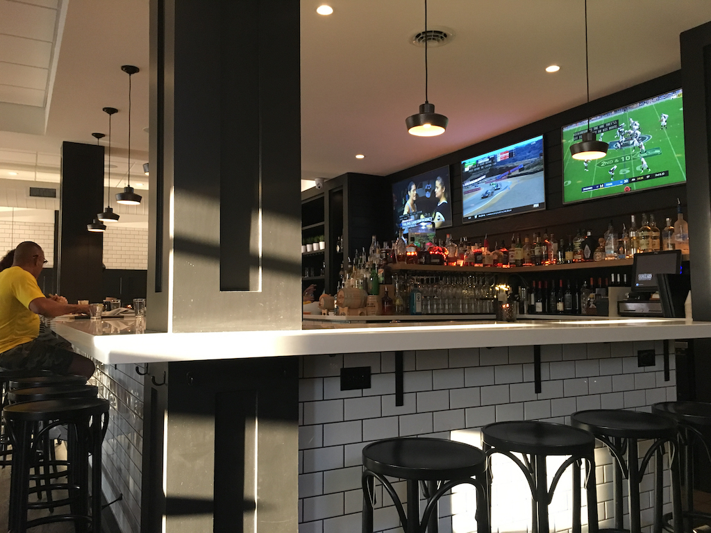 Bar area of a restaurant 