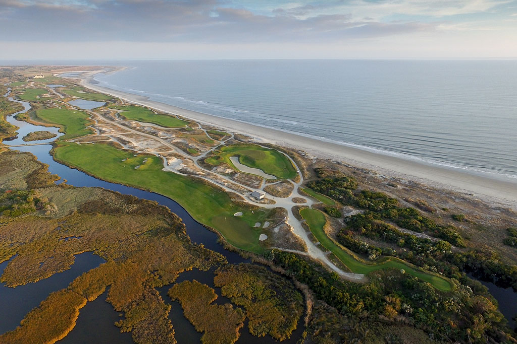 Kiawah Island's Ocean Course sprawling along the ocean