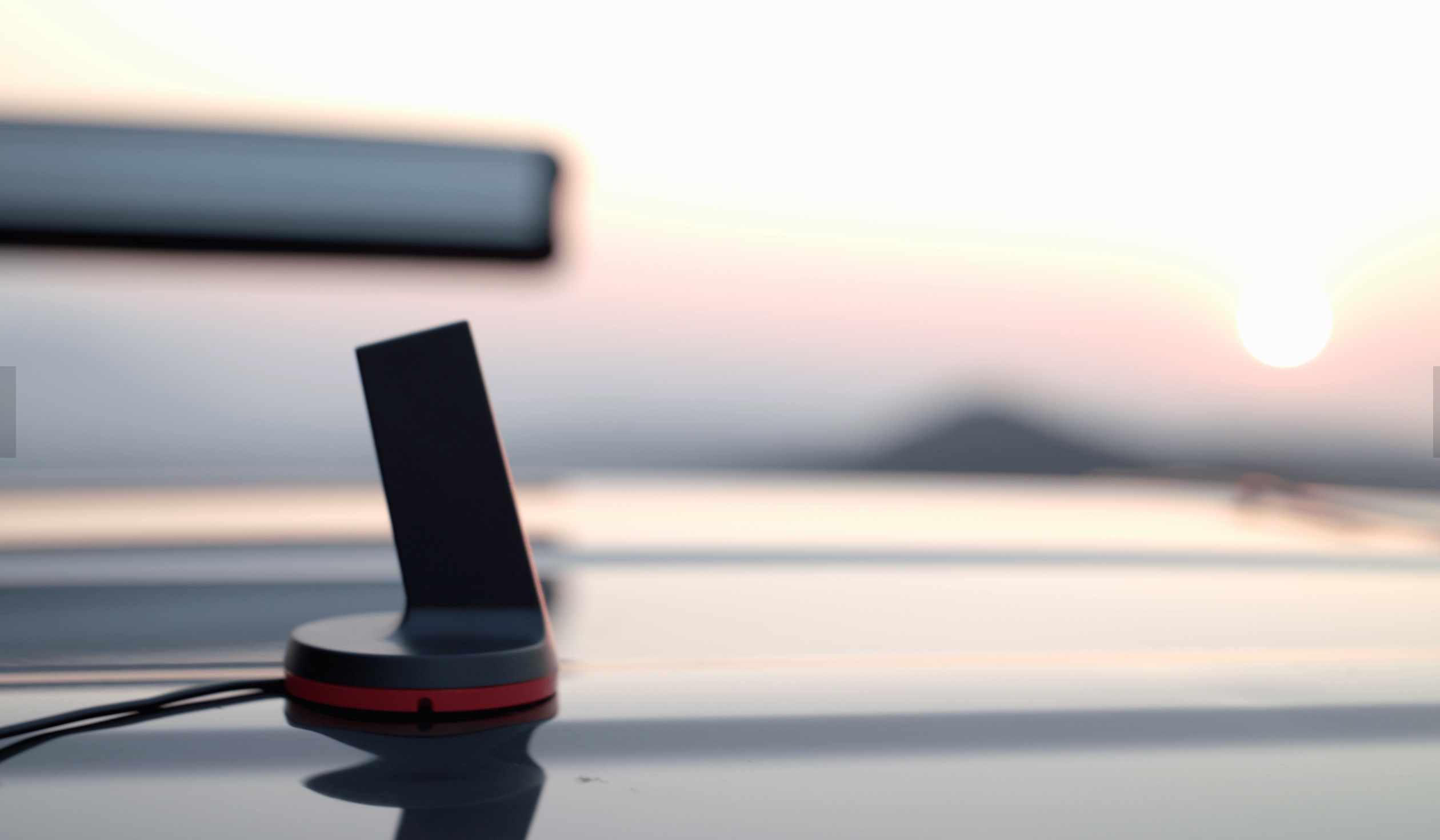 Detail view of antenna that helps increase internet connectivity