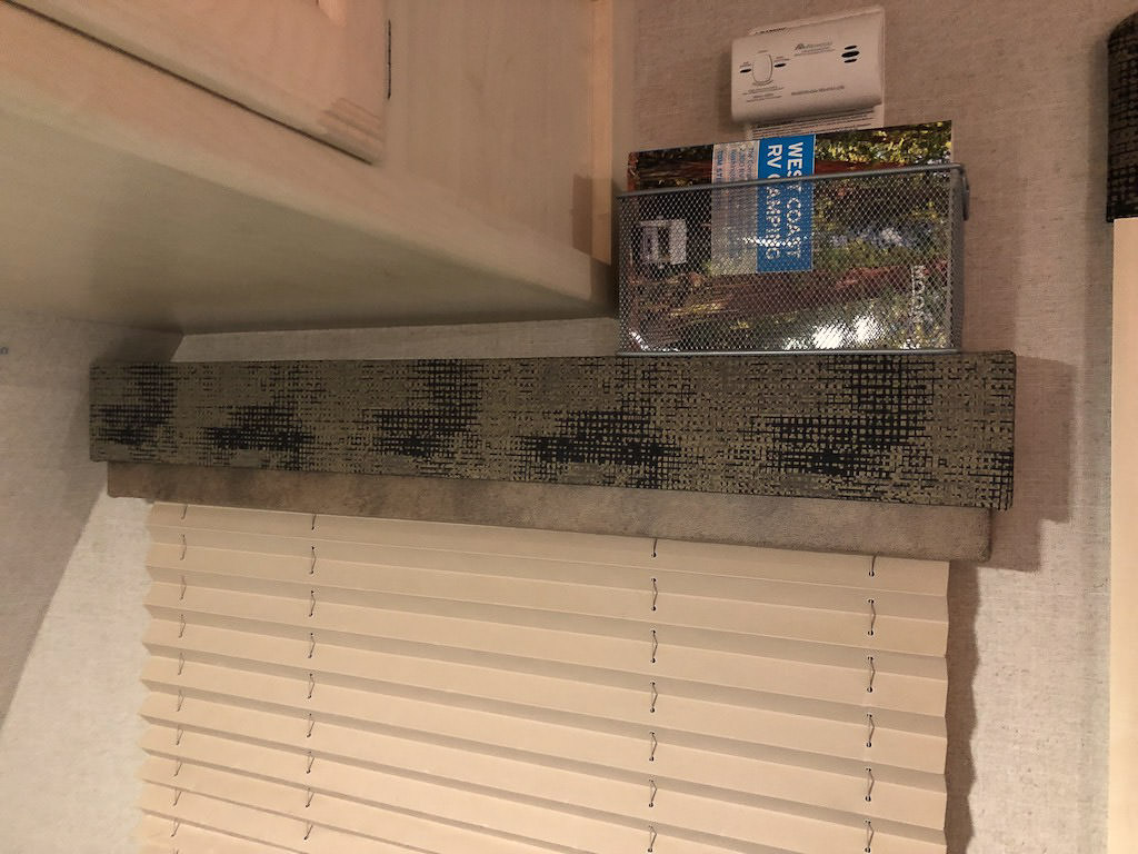 Basket hanging above window