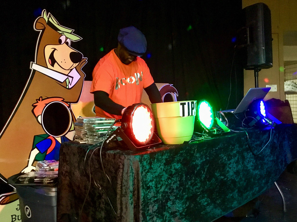 DJ at activity for families at Jellystone