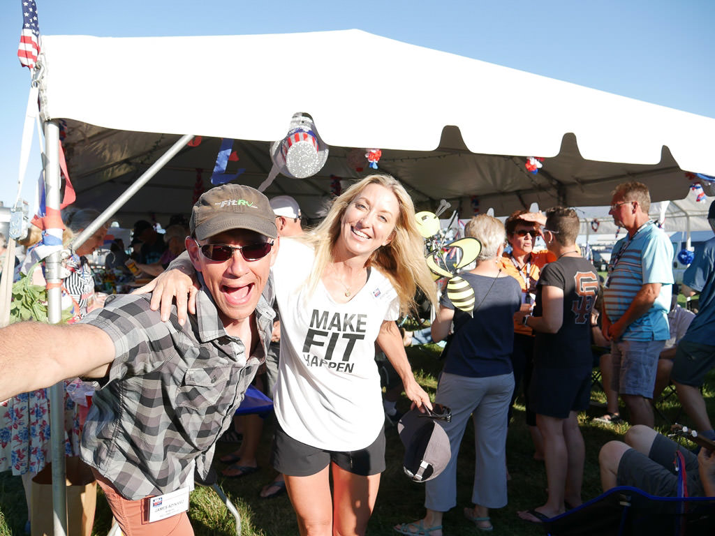 James and Stef with other Winnie B members at Grand National Rally