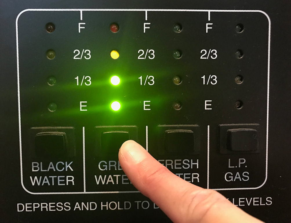 Tank monitoring panel.