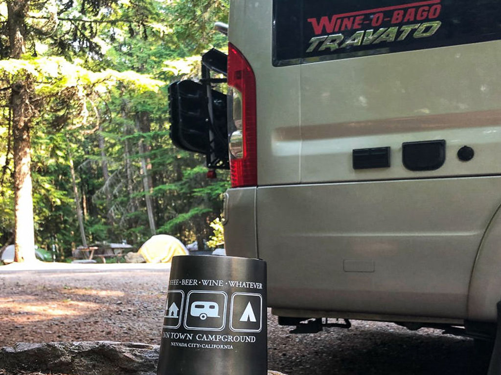 Detail view of drink tumbler