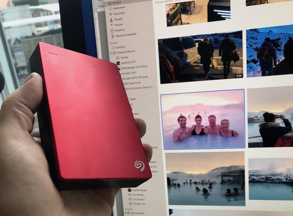 Example of small, portable hard drive