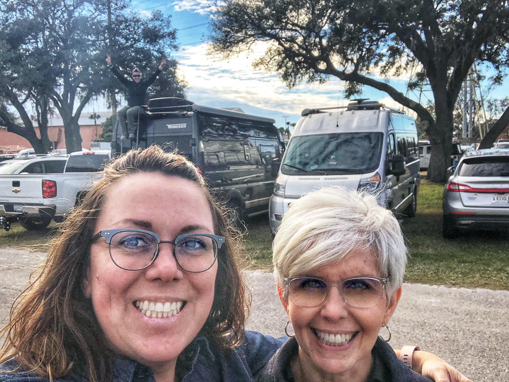 Two Winnebago owners who met up during the event.