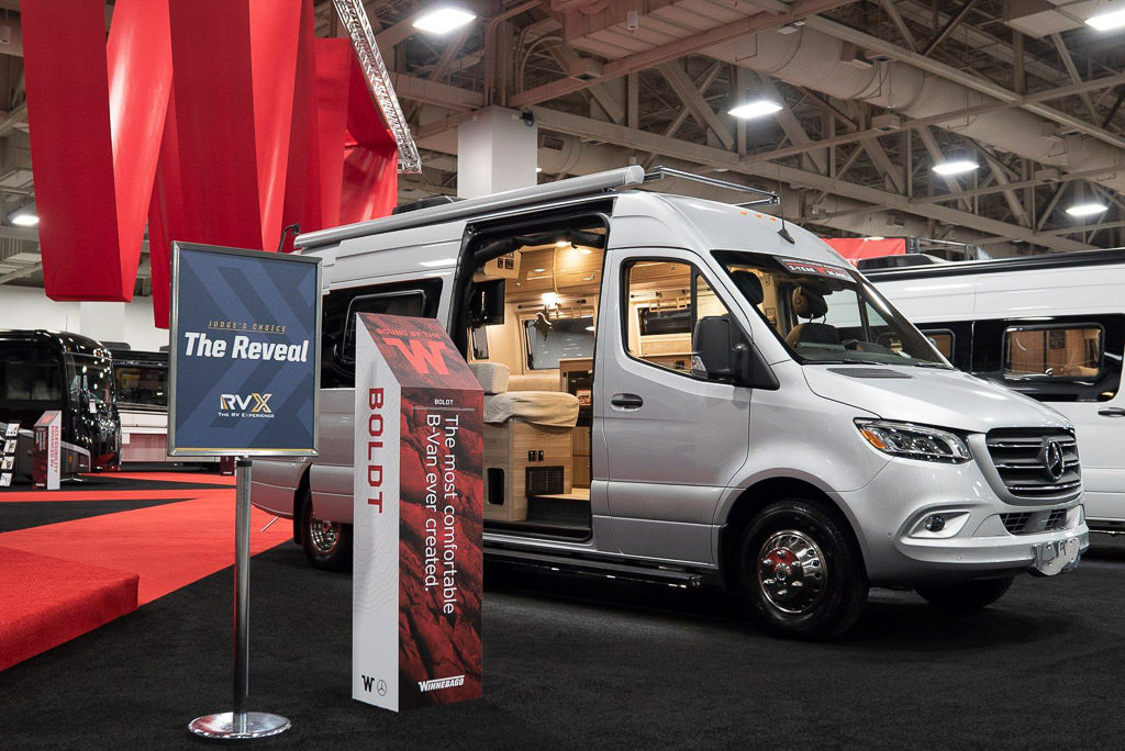 2020 Winnebago Boldt on display at RVX.
